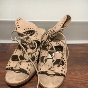 Mossimo Tan Suede Block Heel